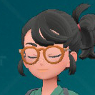 1695483381 657 Tous les nouveaux articles de mode dans Pokemon Ecarlate amp Une capture d’écran d’une couronne orange Panto Glasses de Pokémon Écarlate et Violet: The Masque sarcelle.