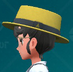 1695483384 197 Tous les nouveaux articles de mode dans Pokemon Ecarlate amp Une capture d’écran d’un chapeau de canotier jaune de Pokémon Écarlate et Violet: The Saral Mask.