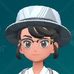 1695483384 358 Tous les nouveaux articles de mode dans Pokemon Ecarlate amp Une capture d’écran d’un chapeau de plaisancier avec des motifs triangulaires de Pokémon Écarlate et Violet: Le masque sarcelle.