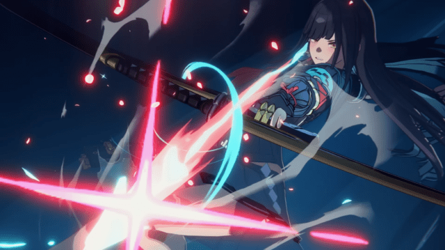 1695662403 143 Tous les personnages jouables dans Project Mugen listes Femelle non confirmée avec des cheveux noirs et une épée / arc du projet Mugen