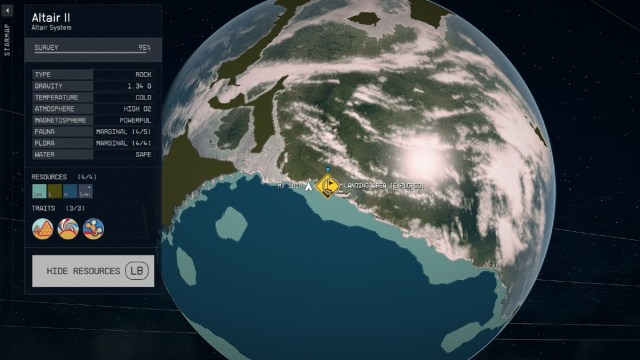 Comment completer lenquete Altair II dans Starfield Altair II Carte