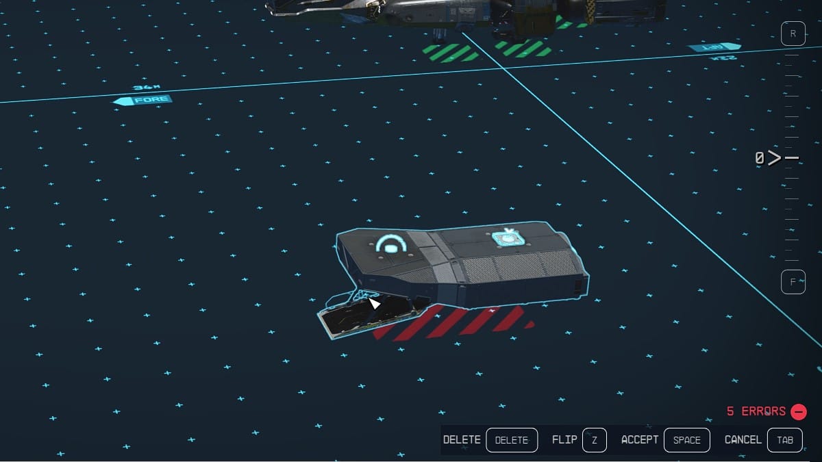 Comment faire pivoter les pieces de vaisseau dans Starfield Starfield Flip Part