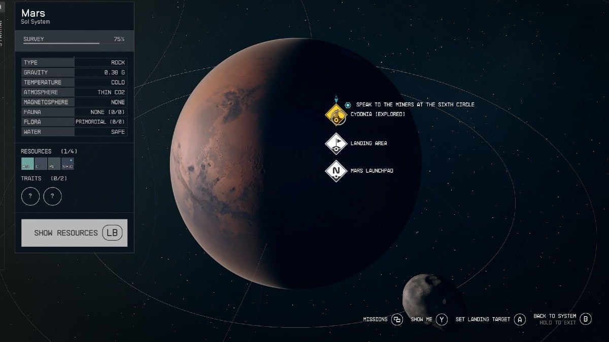 Comment terminer la livraison des diables dans Starfield Mars Carte Starfield