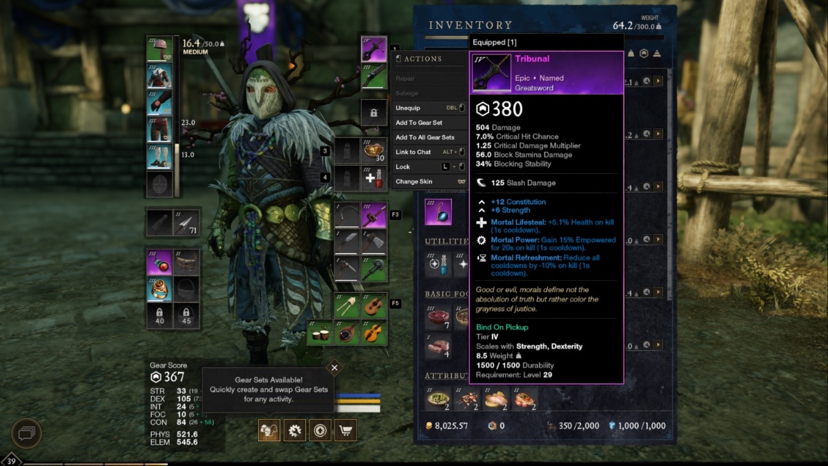 Meilleur guide de construction de lepee Greatsword du Nouveau Monde Nouvelle épée du Tribunal Mondial