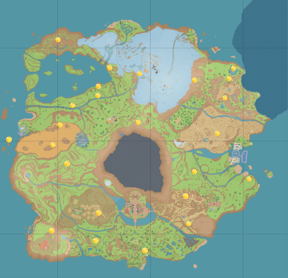 Meilleure facon de cultiver des pieces de monnaie Gimmighoul dans Carte Pokémon écarlate et violette de Paldea avec des points précis à tous les emplacements Gimmighoul Chest.