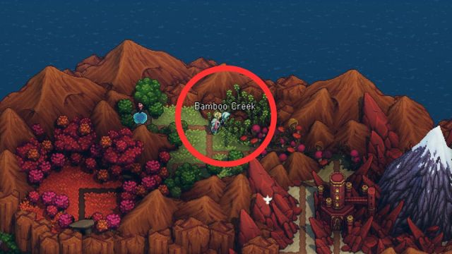 Sea of Stars Ou se trouve Bamboo Creek Guide de Capture d’écran de l’emplacement de la carte de Bamboo Creek dans Sea of Stars.
