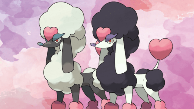 Top 10 des Pokemon brillants les plus rares dans Pokemon Une image de Heart Trim Furfrou dans sa coloration normale et brillante.