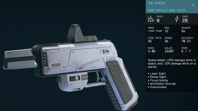 1696361006 356 Comment obtenir lentretoise dans Starfield Statistiques de Starfield The Spacer
