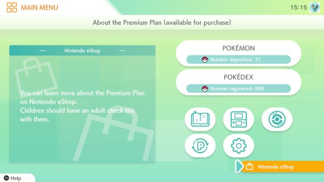 1696886216 674 Comment transferer vos Pokemon de la banque a la MAISON Une capture d’écran de l’écran du menu principal de Pokémon HOME. La touche Nintendo eShop est sélectionnée.
