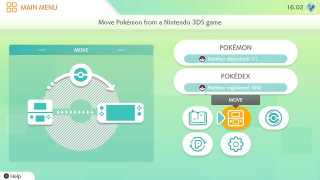 1696886217 823 Comment transferer vos Pokemon de la banque a la MAISON Une capture d’écran de Pokémon HOME avec l’option « Déplacer » mise en surbrillance.
