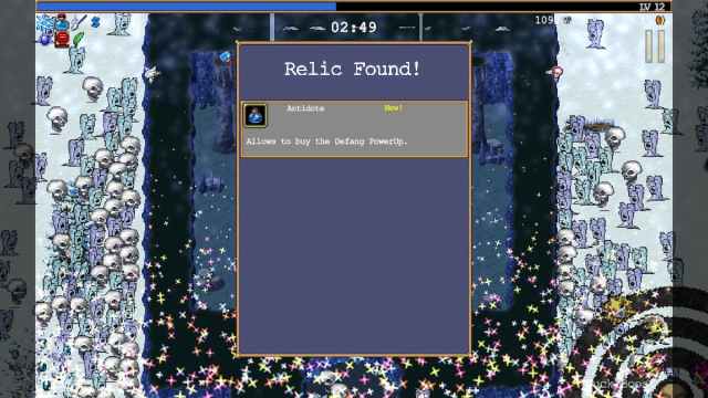 1697124653 533 Comment obtenir la relique de lantidote et debloquer Defang PowerUp Emplacement et ramassage de la relique d’antidote dans Vampire Survivors