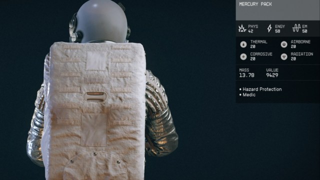 1697739188 838 Comment obtenir la combinaison spatiale Mercury dans Starfield Pack de mercure Starfield