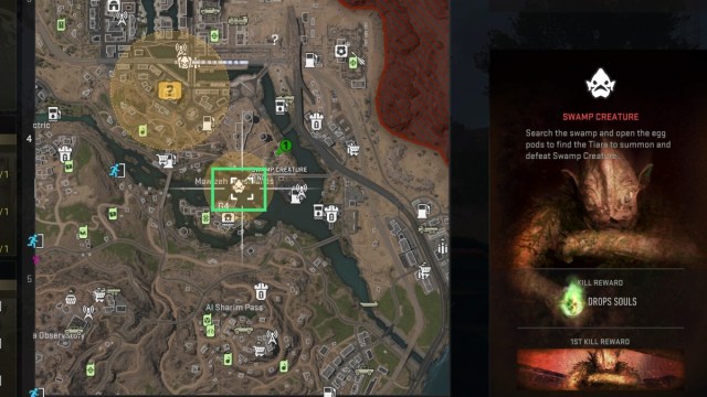 1697758840 476 Tous les emplacements de boss pour The Haunting dans Warzone Créature des marais DMZ
