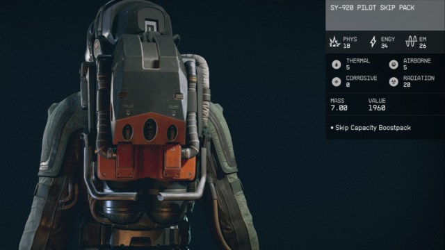 1697821588 737 Comment obtenir la combinaison spatiale du pilote SY 920 dans Starfield Starfield-SY-920 Skip Pack