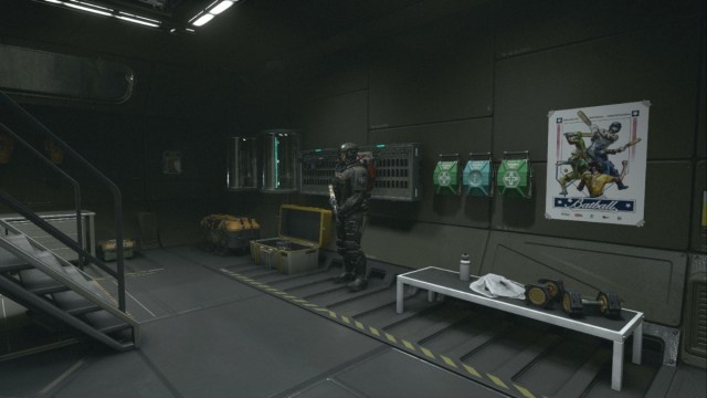 Comment obtenir la combinaison spatiale UC Antixeno dans Starfield Armurerie de la base avancée 441 de Starfield