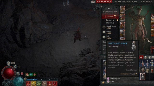 Comment obtenir la peur distillee dans Diablo 4 Peur distillée Diablo 4