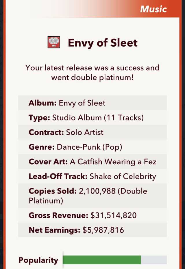 Comment obtenir un album double platine dans BitLife Comment obtenir un album double platine dans BitLife