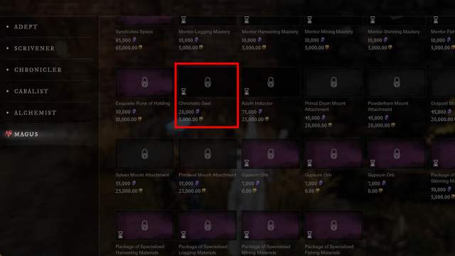 Comment obtenir un sceau chromatique dans le Nouveau Monde Comment obtenir un sceau chromatique dans le Nouveau Monde