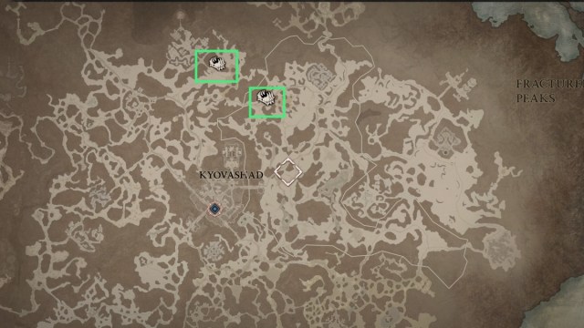 Diablo 4 Tous les emplacements des coffres dacier vivants Pics fracturés Acier vivant