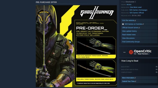 Ghostrunner 2 Comment recuperer des cosmetiques en precommande Ghostrunner 2 Comment recuperer des cosmetiques en precommande