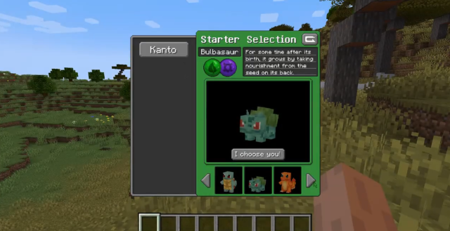 Guide des commandes de Cobblemon Comment jouer a Cobblemon Pokémon de départ dans Cobblemon