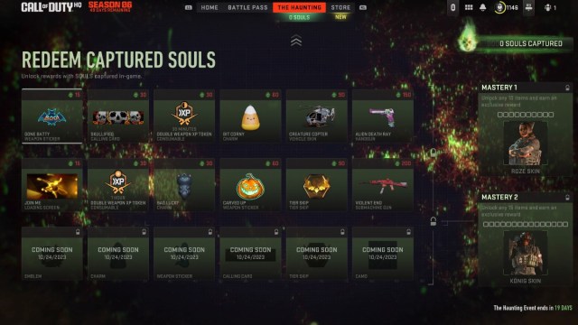 MW2 et Warzone The Haunting Event toutes les recompenses The Haunting Rewards MW2 et Warzone