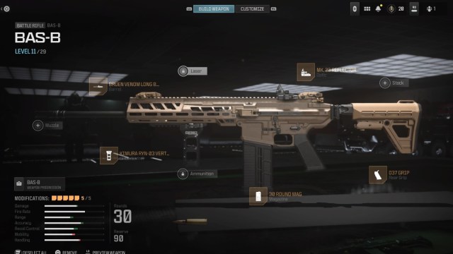 Meilleur chargement BAS B dans Modern Warfare 3 MW3 BAS-B MW3
