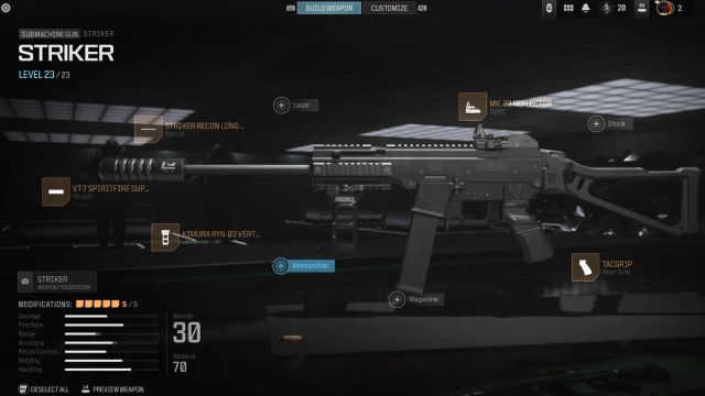 Meilleur chargement dattaquant dans Modern Warfare 3 Gâche SMG MW3