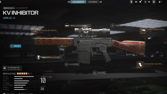 Meilleur chargement dinhibiteur KV pour Modern Warfare 3 MW3 Inhibiteur de KVA