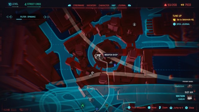 Ou acheter des munitions dans Cyberpunk 2077 20 Cyberpunk 2077 Carte du magasin d’armes à feu
