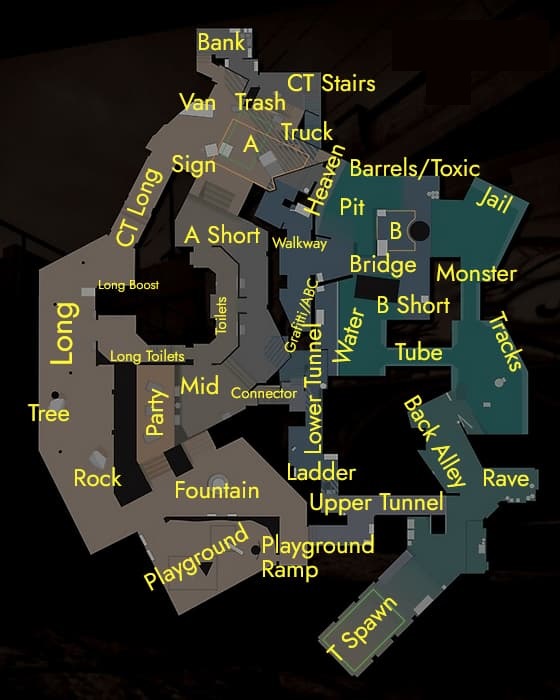 Toutes les legendes de viaduc dans CS2 Map Guide Toutes les legendes de viaduc dans CS2 Map Guide