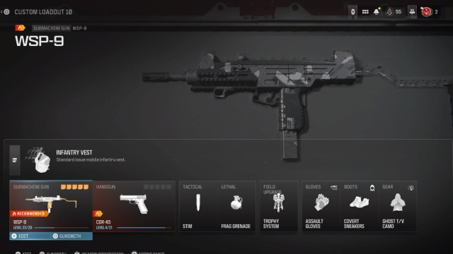 1699694917 270 Meilleure configuration dequipement et de classe WSP 9 dans MW3 Classe WSP-9 MW3