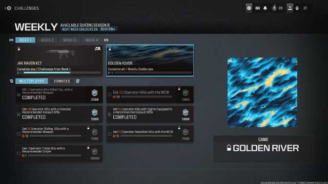 Comment obtenir le camouflage de la riviere dor dans MW3 Comment obtenir le camouflage de la riviere dor dans MW3