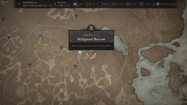 Comment obtenir un oeuf de mucus dans Diablo 4 Emplacement du terrier malin