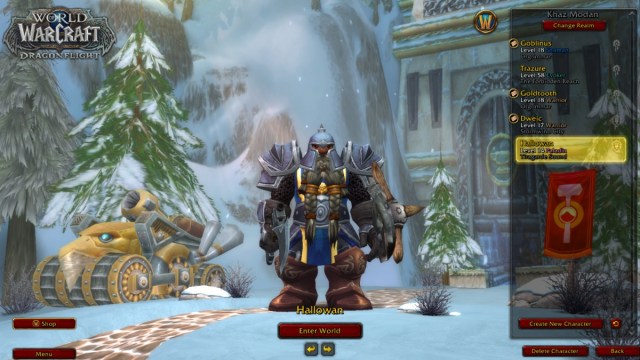 Comment reparer lecran noir lors de la selection des personnages Écran de sélection de personnage de World of Warcraft
