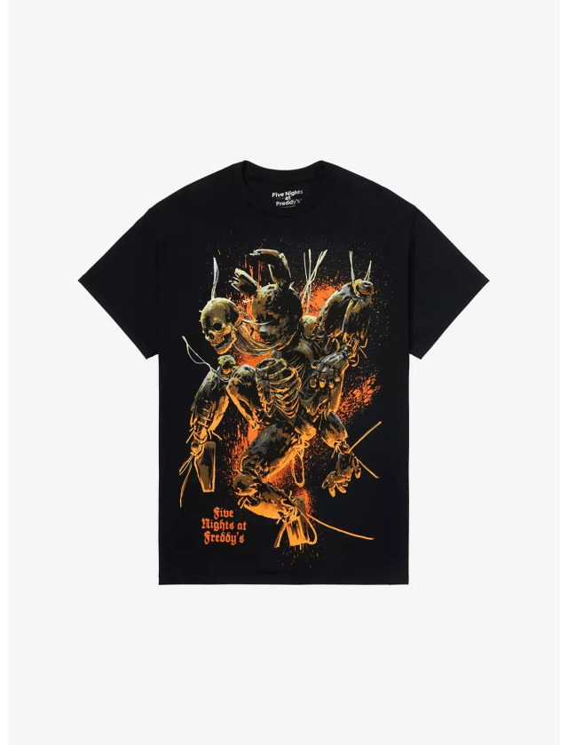 Guide de cadeaux de Noel pour les cinq nuits chez Chemise FNAF Springtrap de Hot Topic
