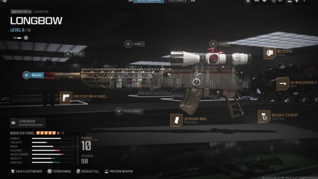 Meilleur equipement darc long et configuration de classe dans Modern Équipement de l’arc long