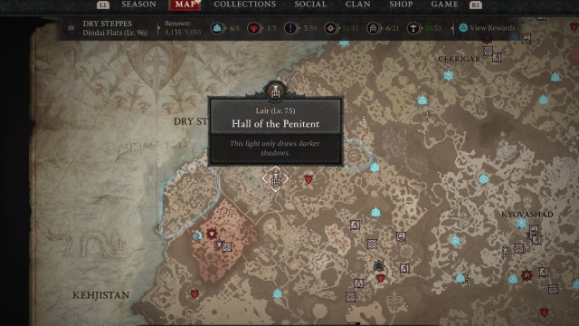 Ou trouver la salle du penitent dans Diablo 4 Salle du pénitent Emplacement de Diablo 4