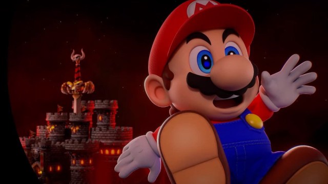 Tous les personnages jouables et comment les debloquer dans Super Une capture d’écran de Super Mario RPG de Mario catapulté hors du donjon de Bowser.