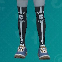 1703038341 234 Tous les nouveaux articles de mode dans Pokemon Indigo Disk Capture d’écran de Pokemon Scarlet et Violet de collants à motifs sur le thème du squelette.