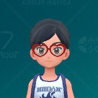 1703038343 183 Tous les nouveaux articles de mode dans Pokemon Indigo Disk Capture d’écran de Pokemon Scarlet et Violet de lunettes en forme de cœur rouge.