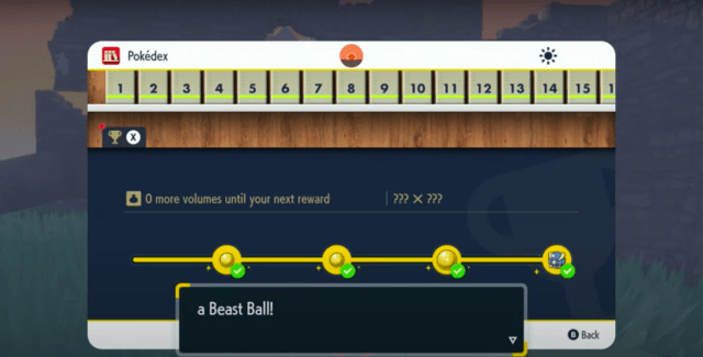 Comment obtenir des boules de bete dans Pokemon Scarlet et Récompense Beast Ball dans le Pokedex paldéen dans Pokemon Scarlet et Violet
