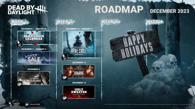 Dead by Daylight feuille de route de decembre 2023 Dead by Daylight feuille de route de decembre 2023