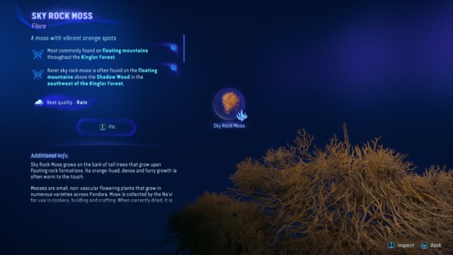 Ou trouver Sky Rock Moss dans Avatar Frontiers of Ou trouver Sky Rock Moss dans Avatar Frontiers of