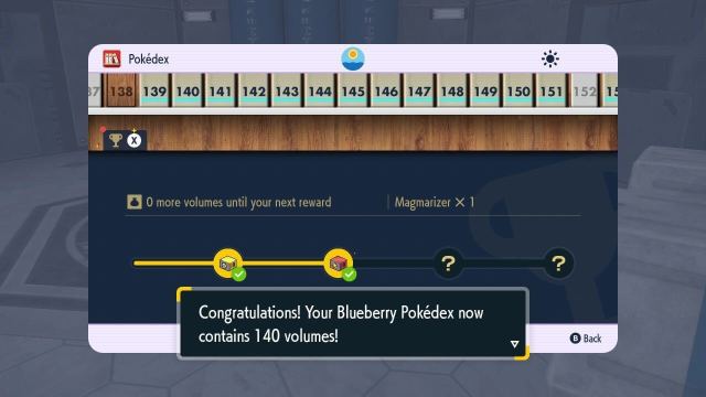 Toutes les recompenses du Pokedex Myrtille dans Pokemon Ecarlate et Toutes les recompenses du Pokedex Myrtille dans Pokemon Ecarlate et