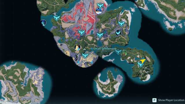 1705654540 452 Comment obtenir et depenser des pieces dor dans Palworld Emplacement sur la carte de la petite colonie de Palworld