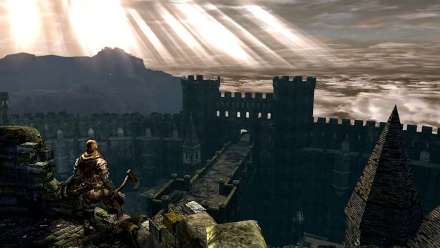 1705699057 482 Les meilleurs ports AAA sur Nintendo Switch Capture d’écran de Dark Souls du personnage du joueur au sommet d’une grande tour