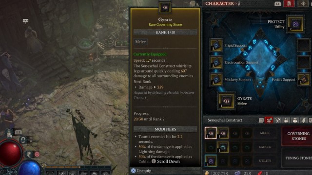 Comment ameliorer les pierres de gouvernance et les pierres daccord Pierres gouvernantes : monter de niveau Diablo 4