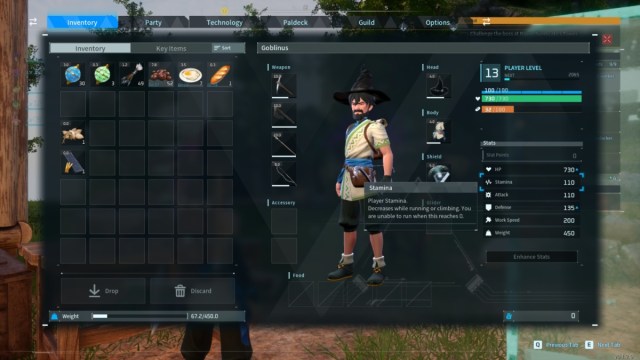 Comment augmenter lendurance dans Palworld Stats d’endurance Palworld