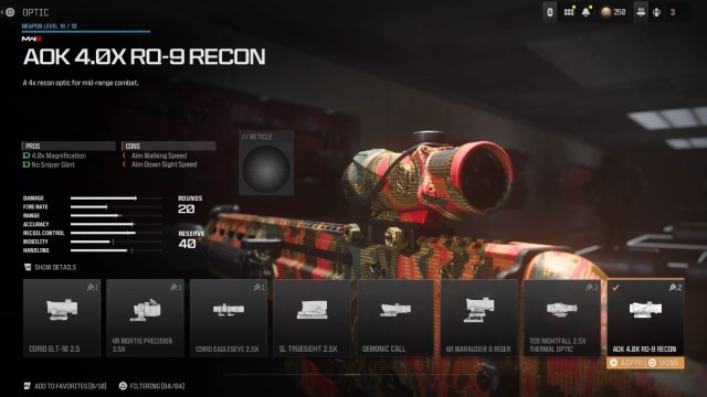Comment equiper lAOK 40x RQ 9 Recon dans MW3 Comment equiper lAOK 40x RQ 9 Recon dans MW3